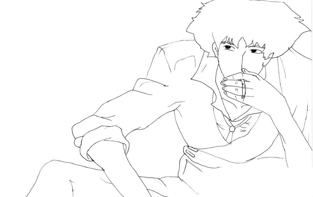 Coloriage Spike spiegel 2