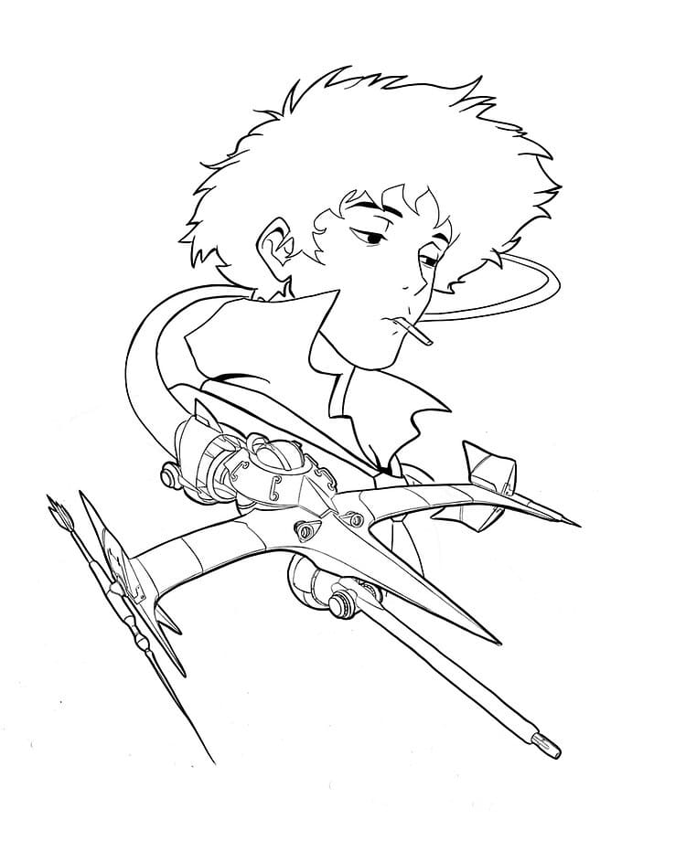 Coloriage Spike spiegel cowboy bebop