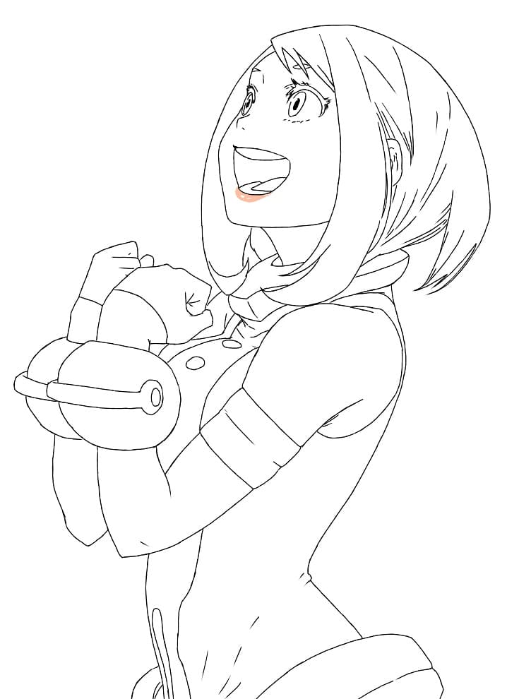 Coloriage Uraraka imprimable gratuitement