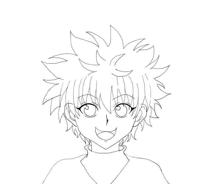 Coloriage Visage Amusant De Killua