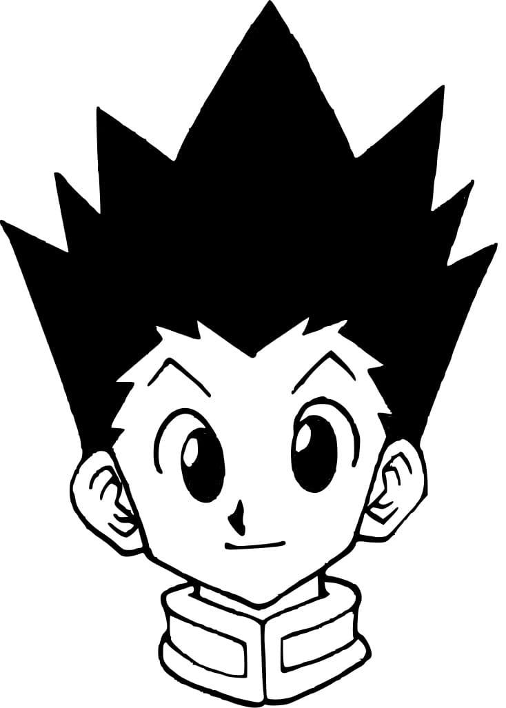 Coloriage Visage de Gon Freecss