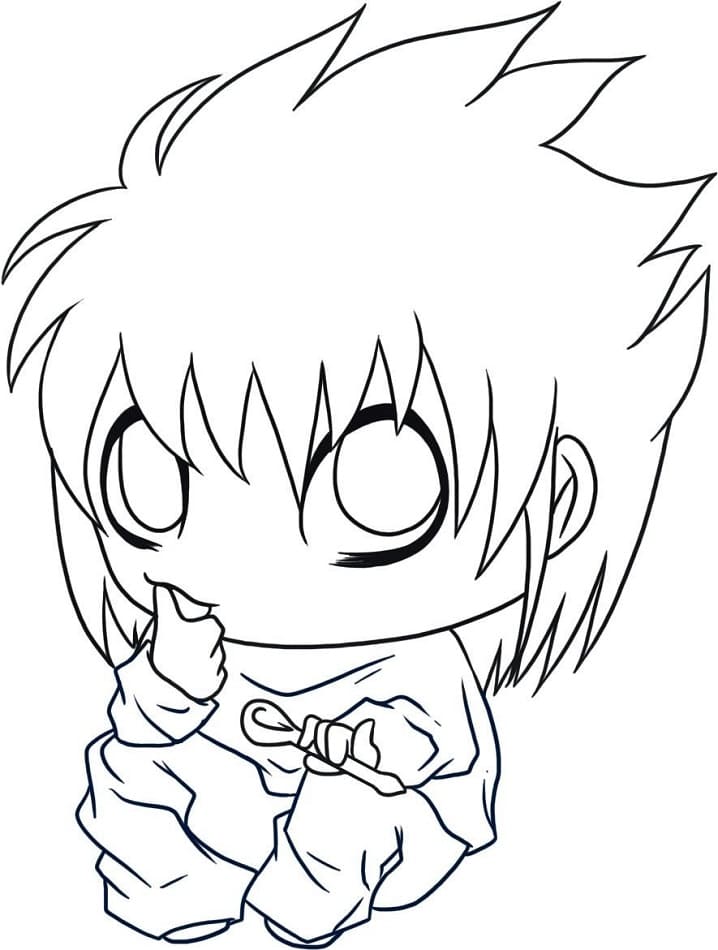 Coloriage Adorable L Lawliet