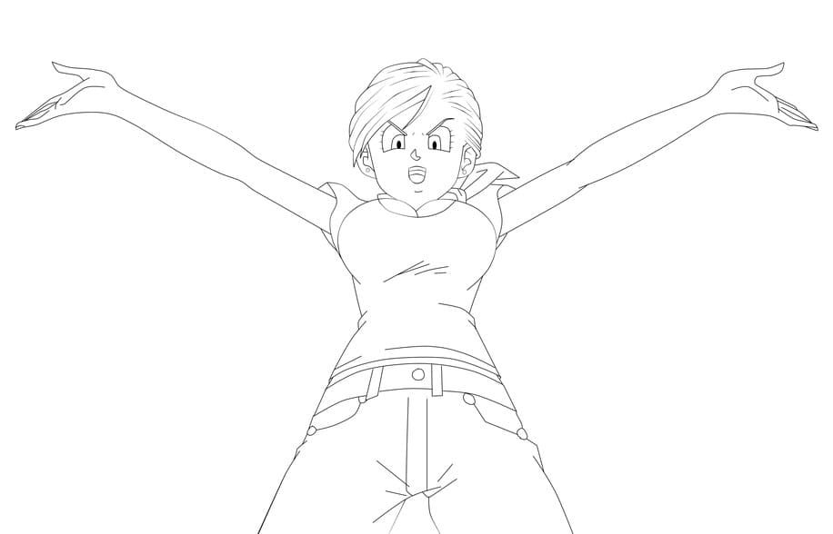 Coloriage Bulma drôle