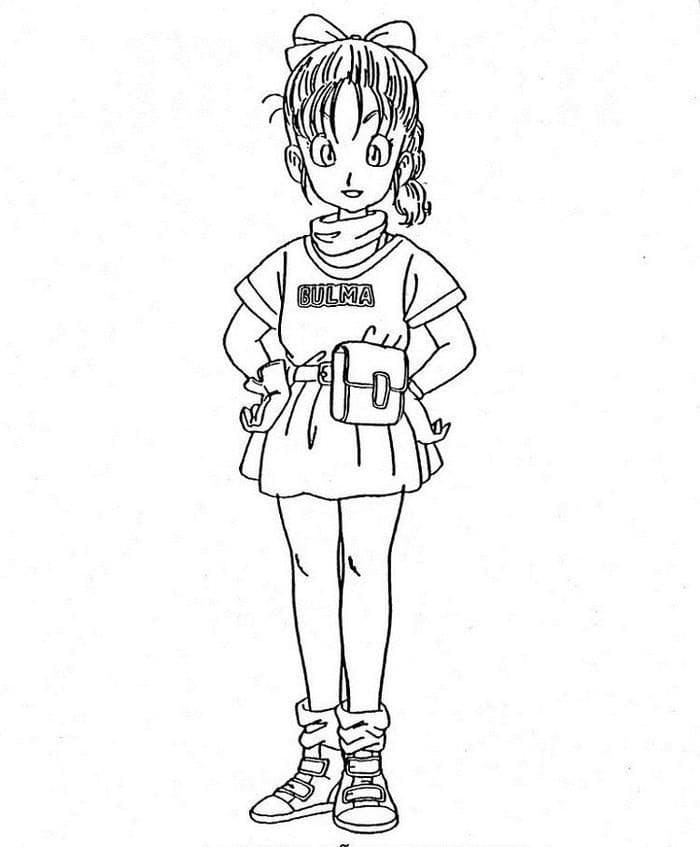 Coloriage Bulma mignonne