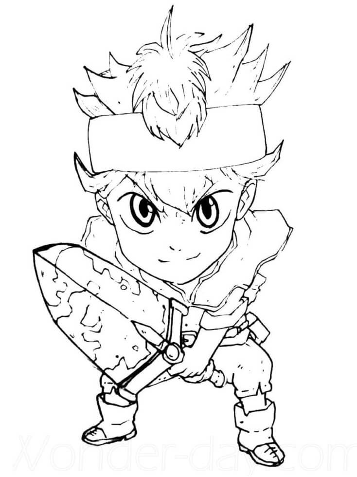 Coloriage Chibi Asta