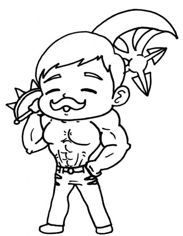 Coloriage Chibi Escanor