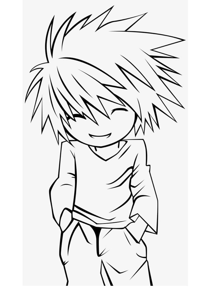 Coloriage Chibi L Lawliet