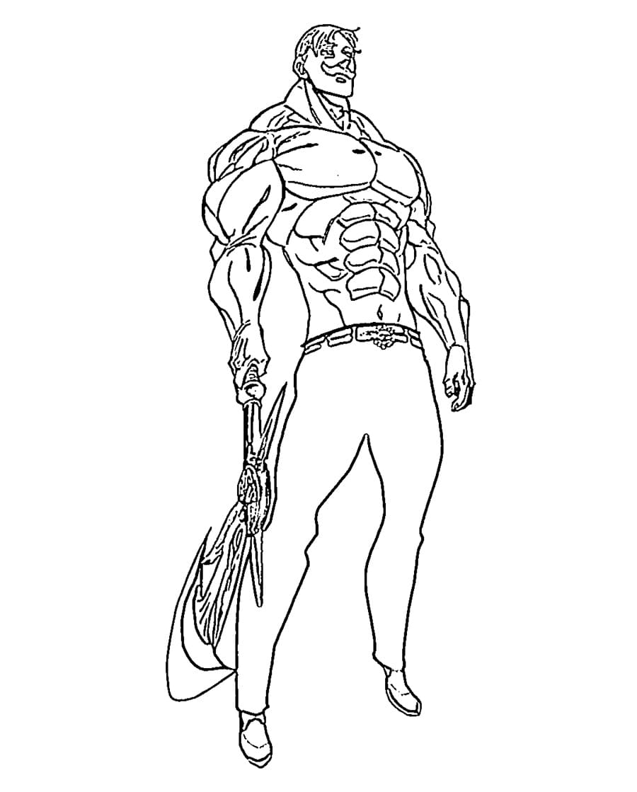 Coloriage Contour de Escanor