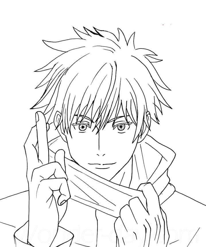 Coloriage Cool Satoru Gojo