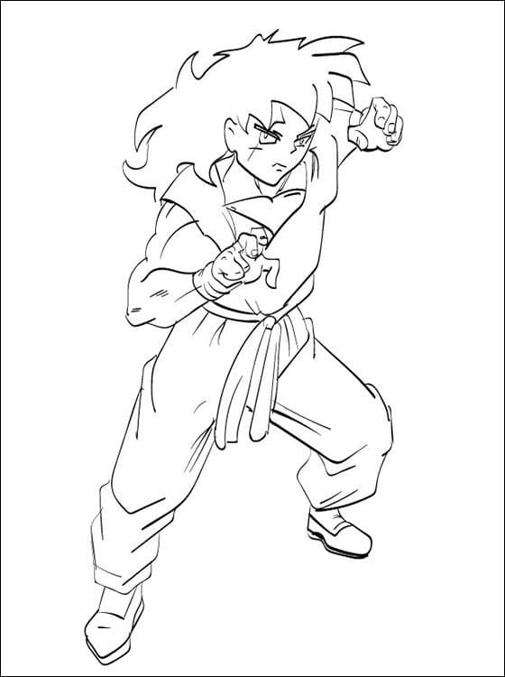 Coloriage Croquis de Yamcha