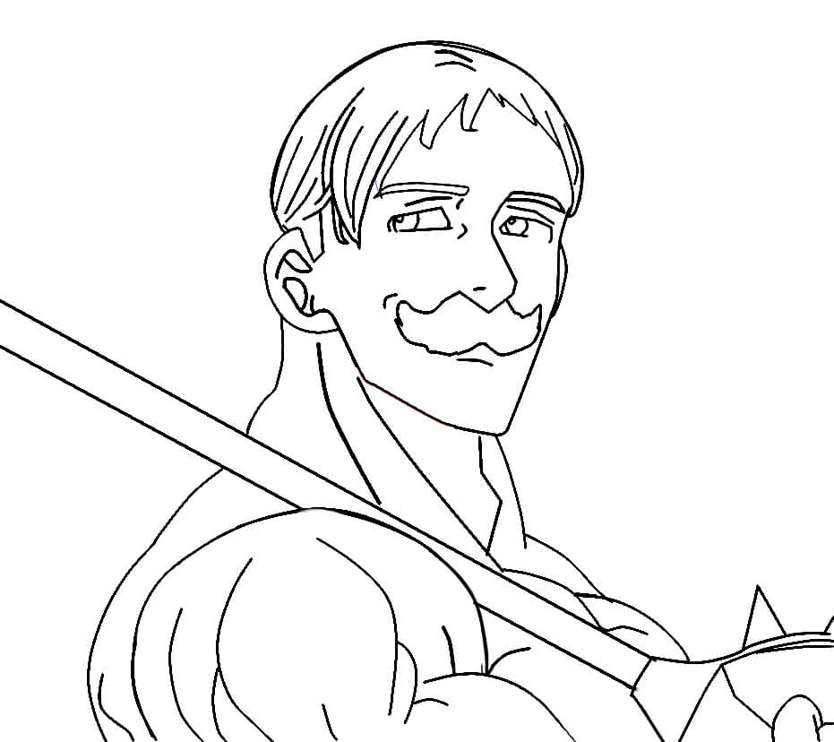 Coloriage Escanor Image gratuite