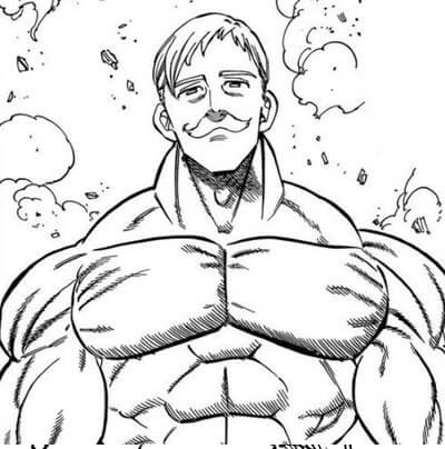 Coloriage Escanor impression gratuite