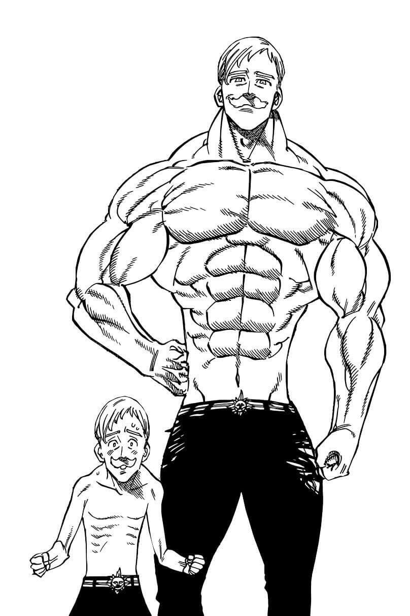 Coloriage Grand et petit Escanor