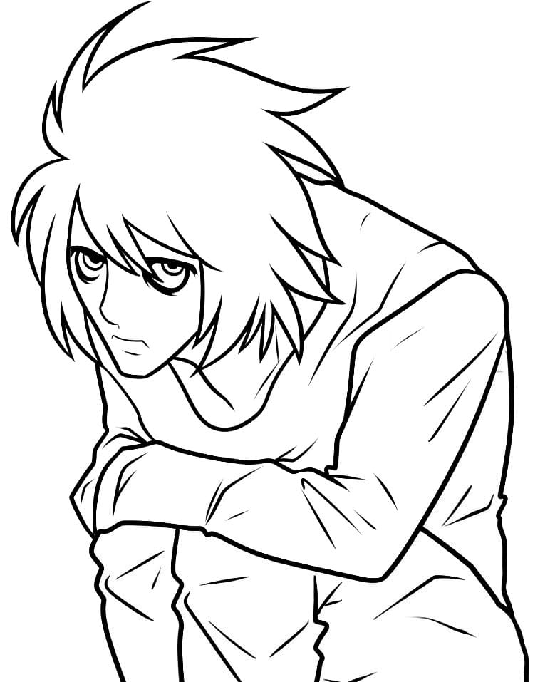 Coloriage Gratuite L Lawliet