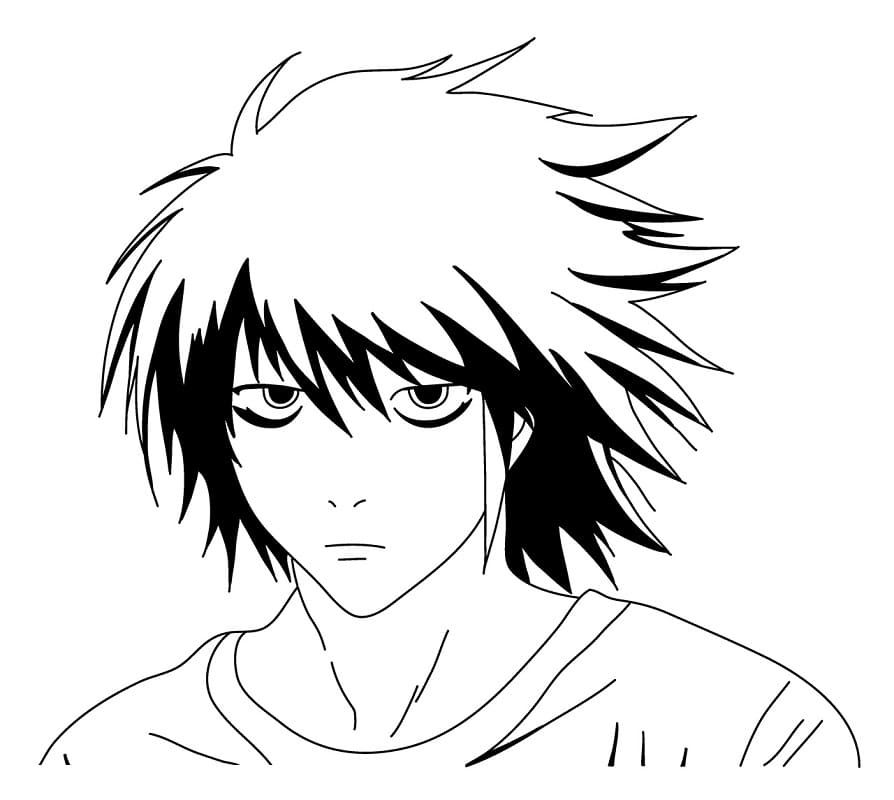 Coloriage Image de L Lawliet