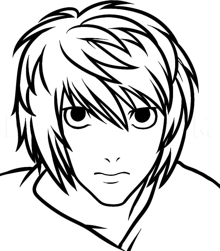 Coloriage Image gratuite L Lawliet