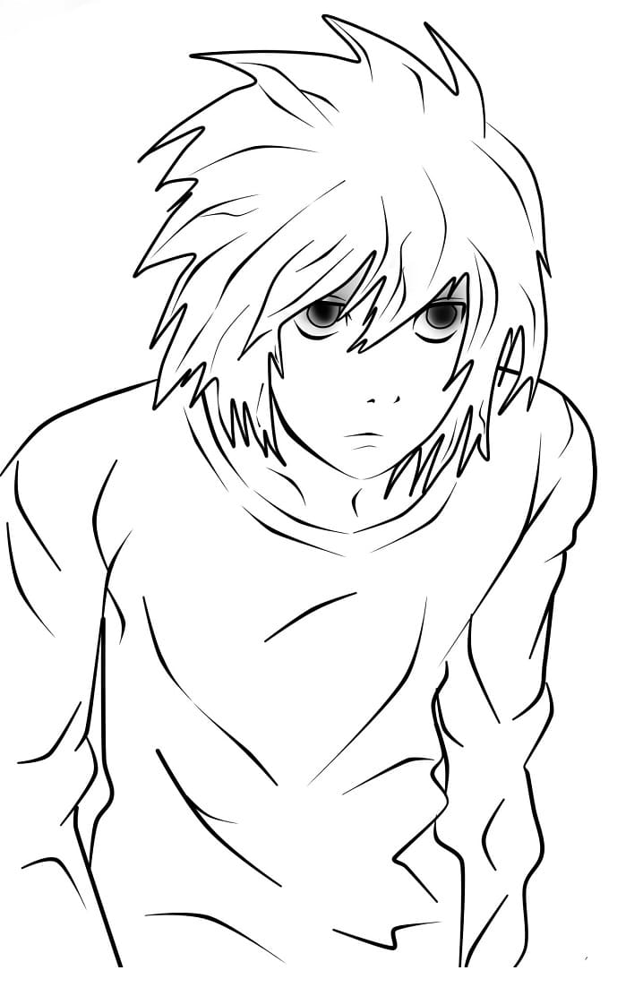 Coloriage Impression L Lawliet