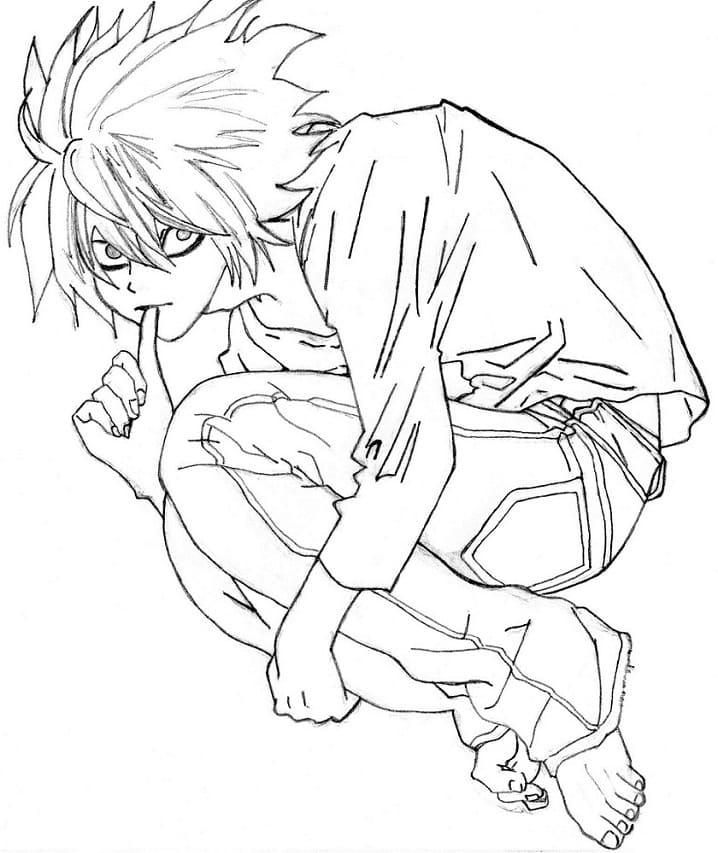 Coloriage L Lawliet impression gratuite