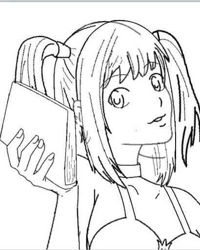 Coloriage Misa Amane 2