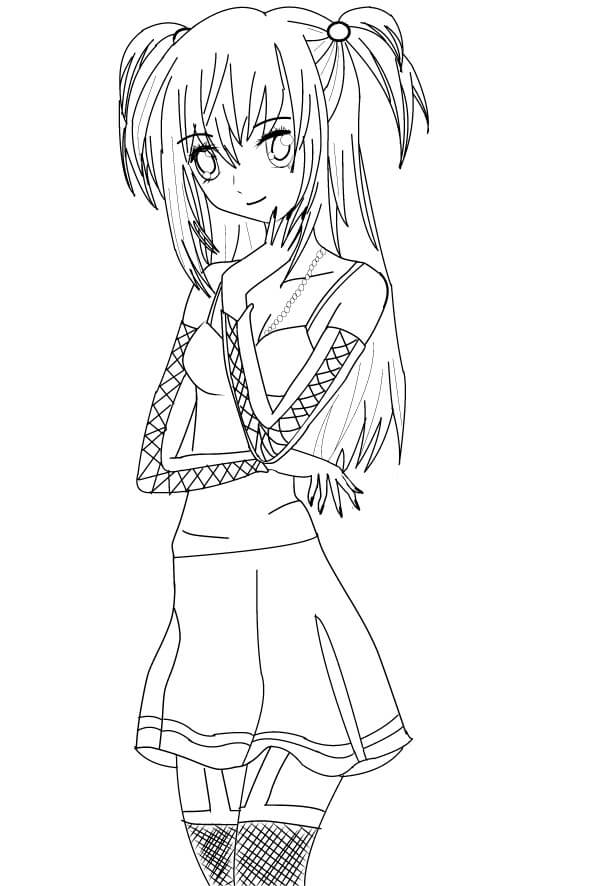 Coloriage Misa Amane cool