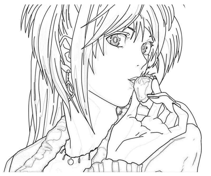 Coloriage Misa Amane jolie