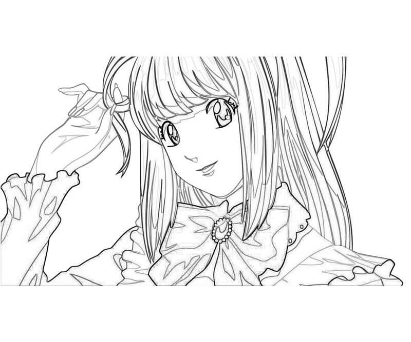 Coloriage Misa Amane mignonne