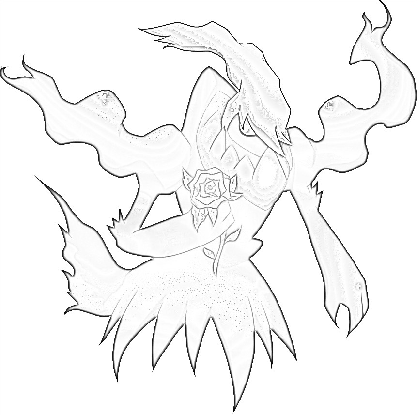 Coloriage Pokémon Darkrai 4