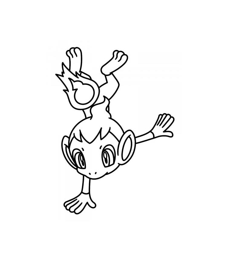 Coloriage Pokémon Monferno 3