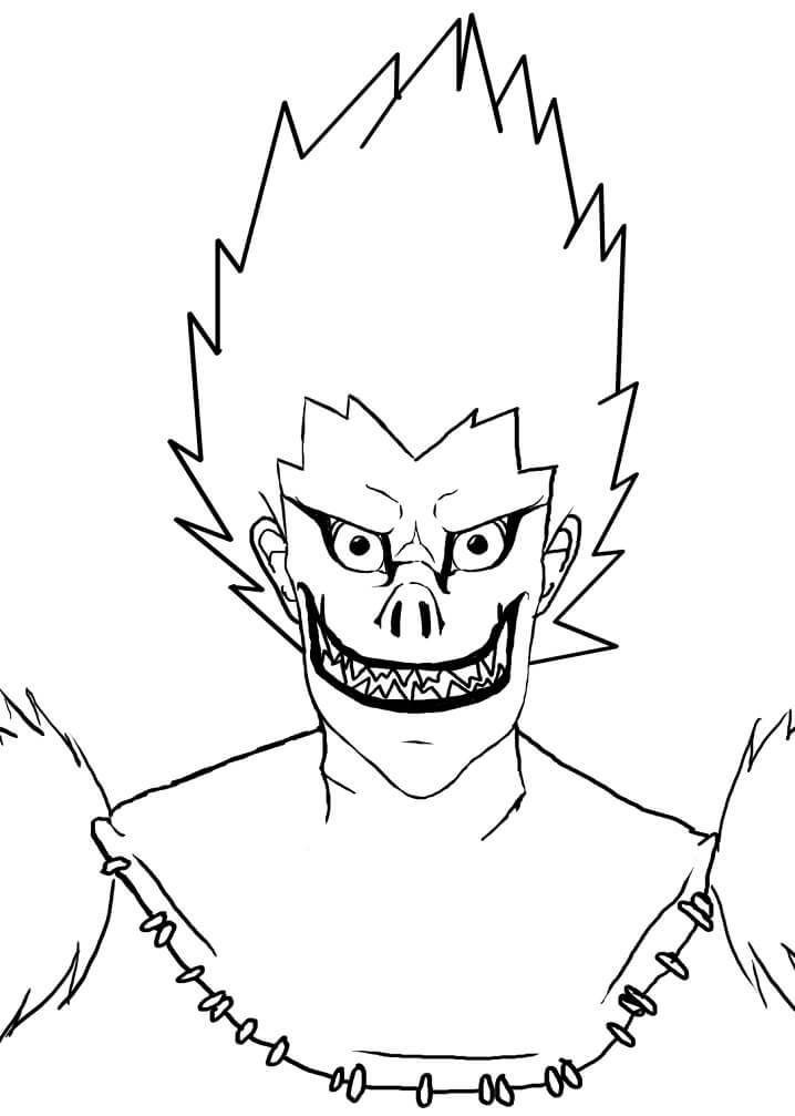 Coloriage Ryuk sourit