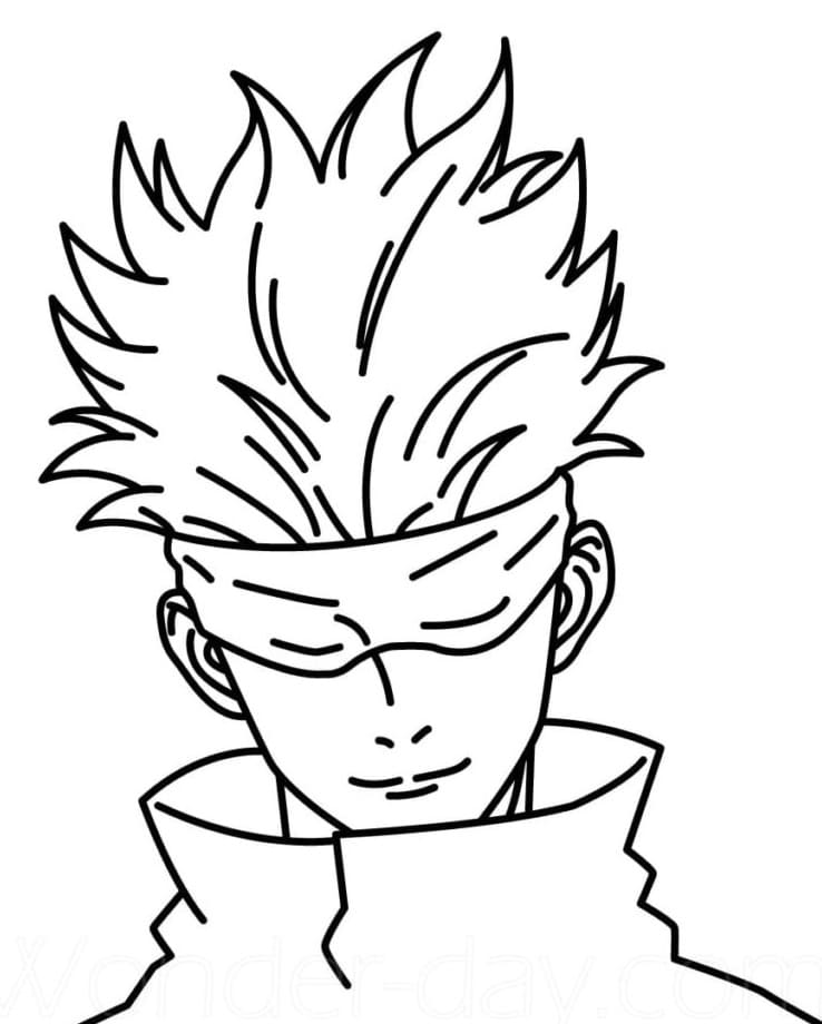 Coloriage Satoru Gojo dans Jujutsu Kaisen