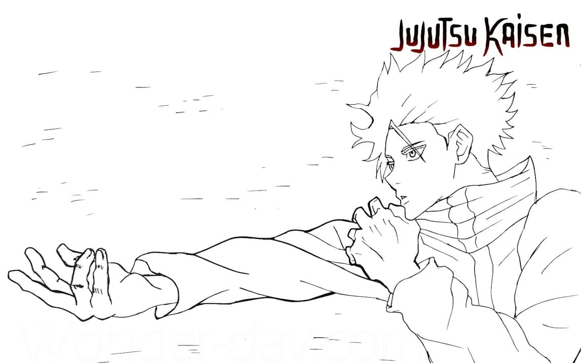 Coloriage Satoru Gojo Jujutsu Kaisen