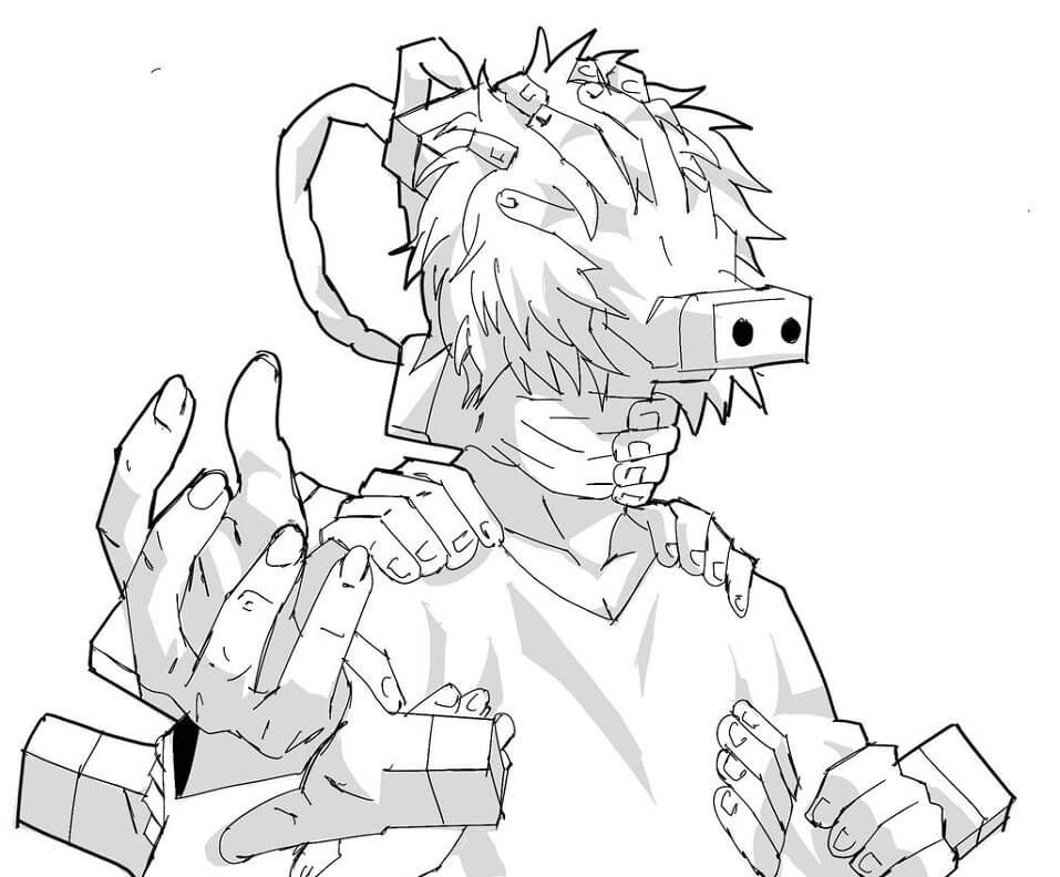 Coloriage Tomura Shigaraki 1