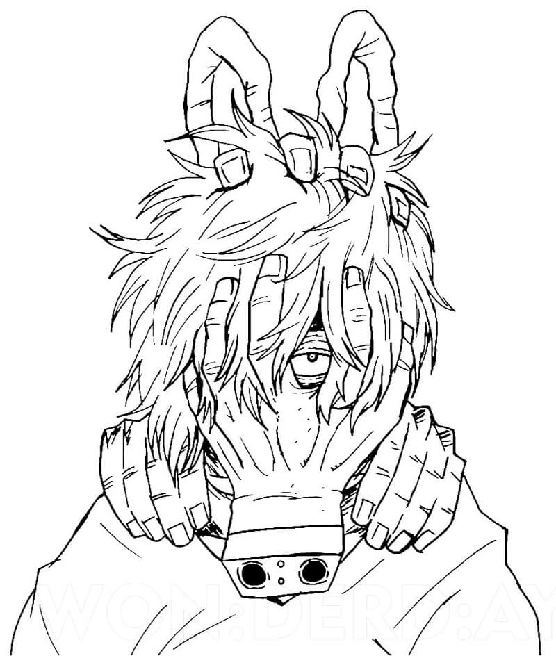 Coloriage Tomura Shigaraki de mon université de héros