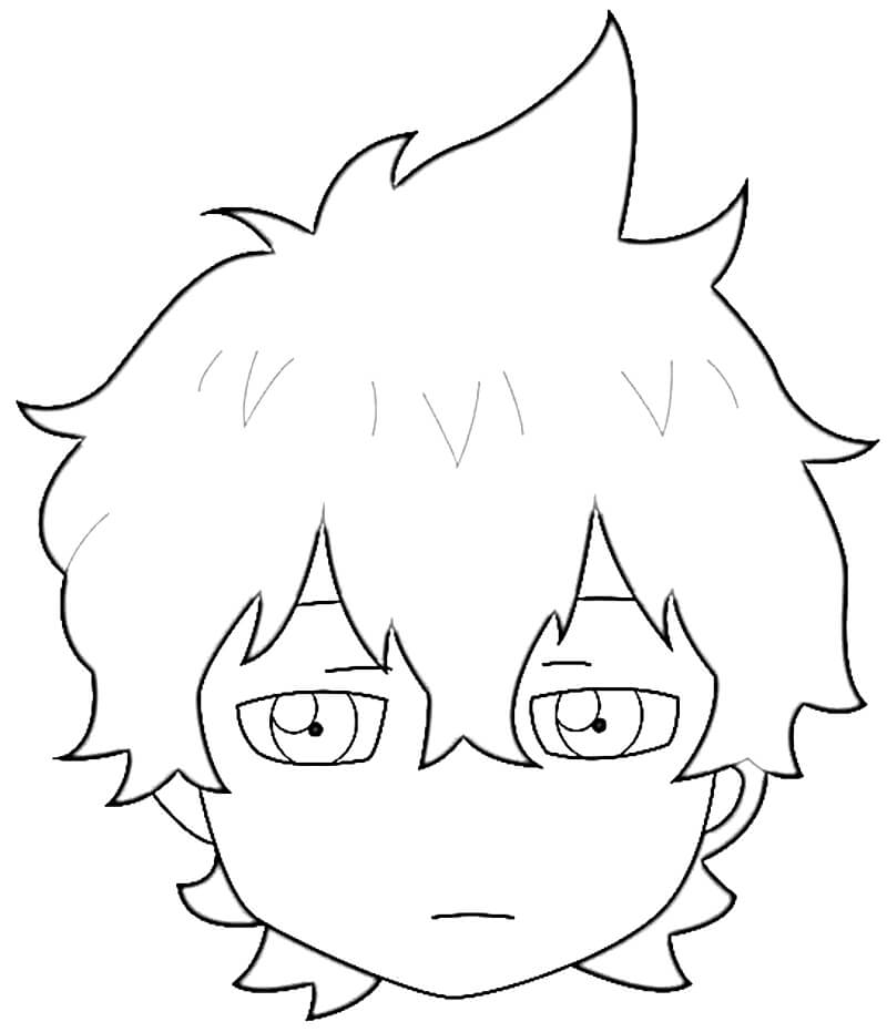 Coloriage Visage chibi de Yuno