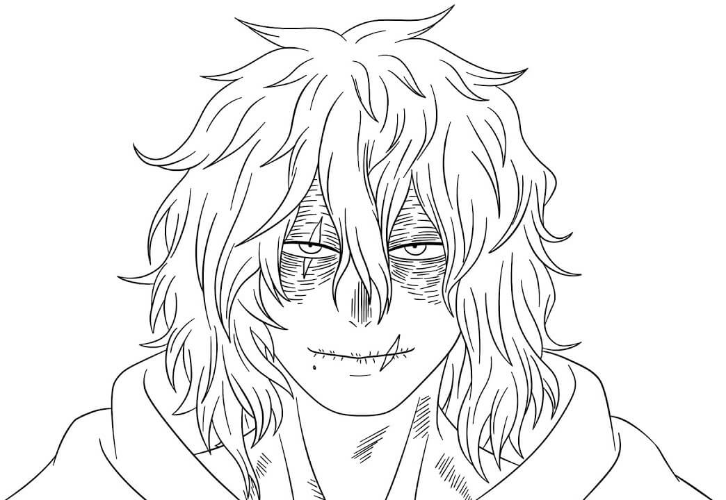 Coloriage Visage de Tomura Shigaraki