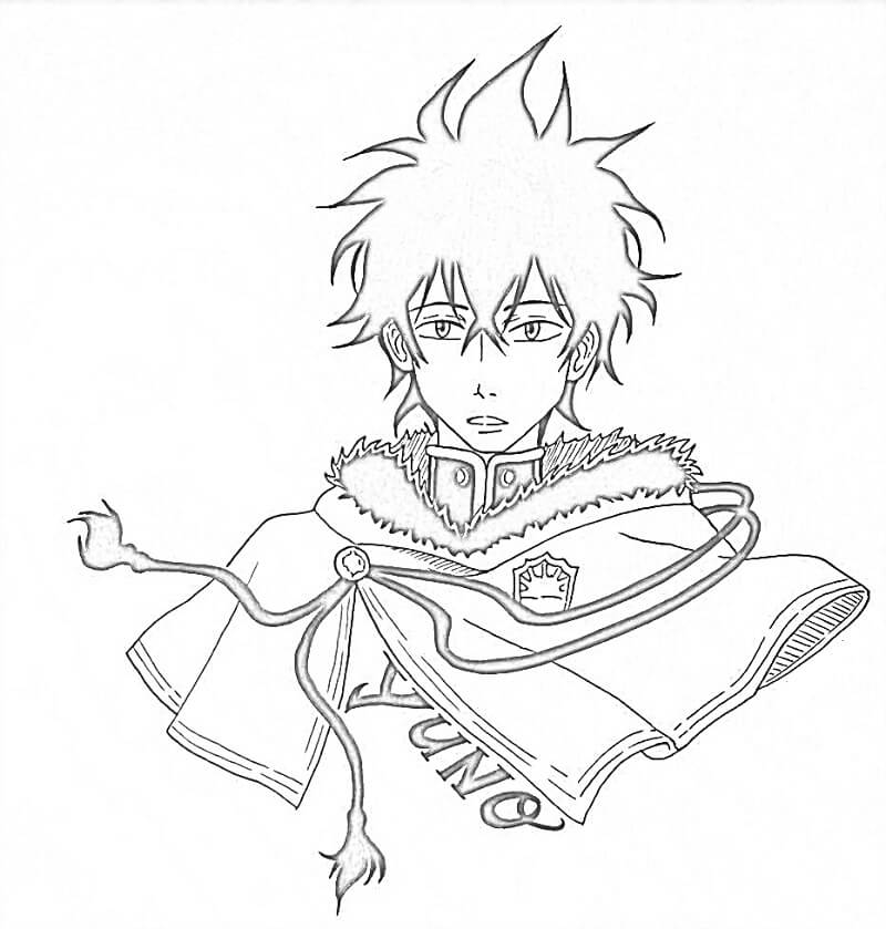 Coloriage Yuno dans Black Clover