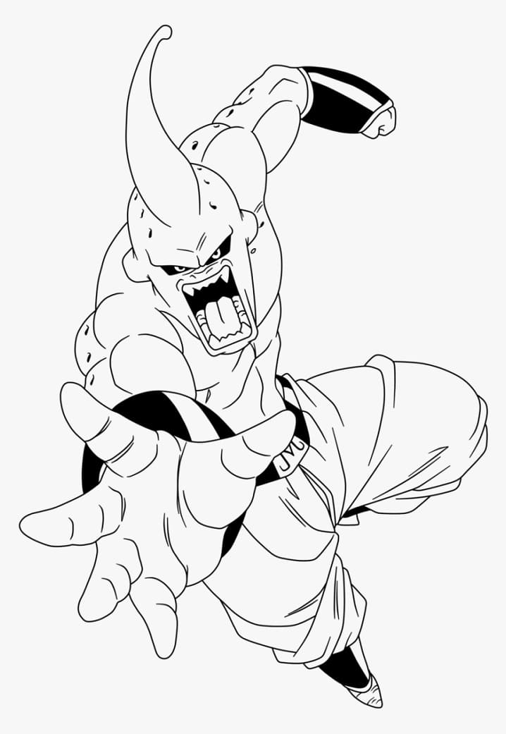 Coloriage Attaques Majin Buu Maléfiques