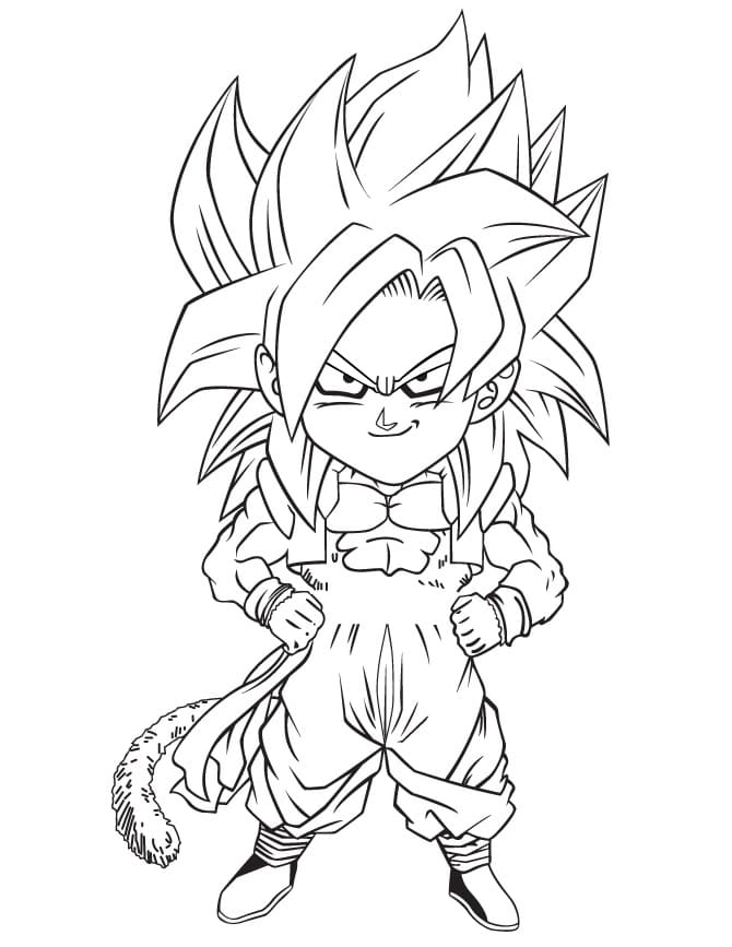 Coloriage Chibi Gogeta Ssj 4