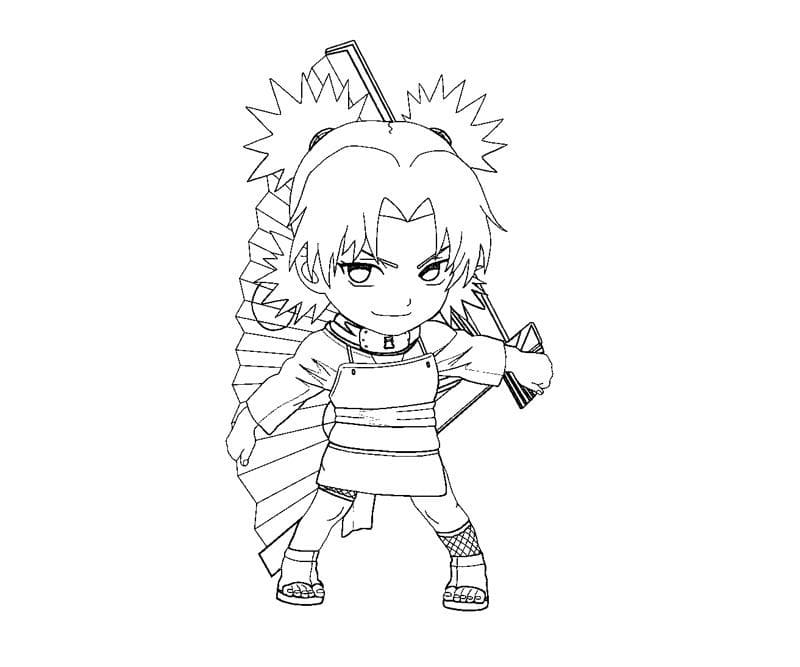 Coloriage Chibi Temari