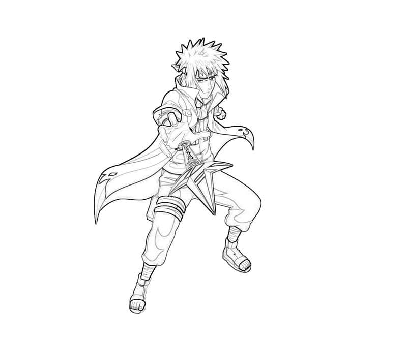 Coloriage Couteau de lancer Minato