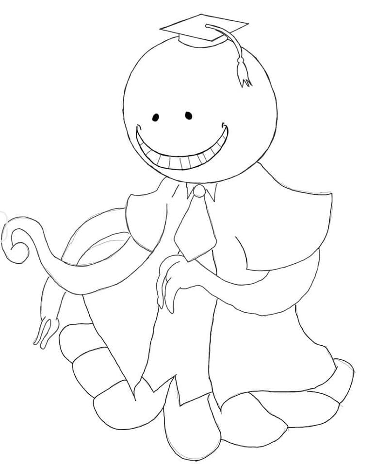 Coloriage cute koro sensei