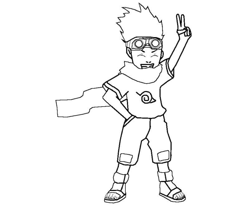 Coloriage Drôle Konohamaru