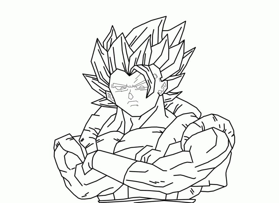 Coloriage Génial Gogeta