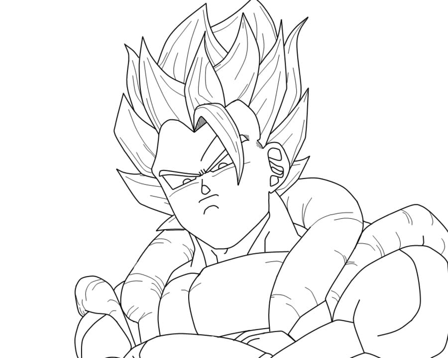 Coloriage Gogeta Est En Colère