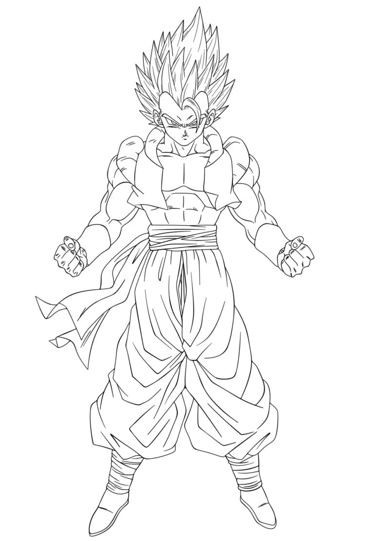 Coloriage Gogeta Est Fort