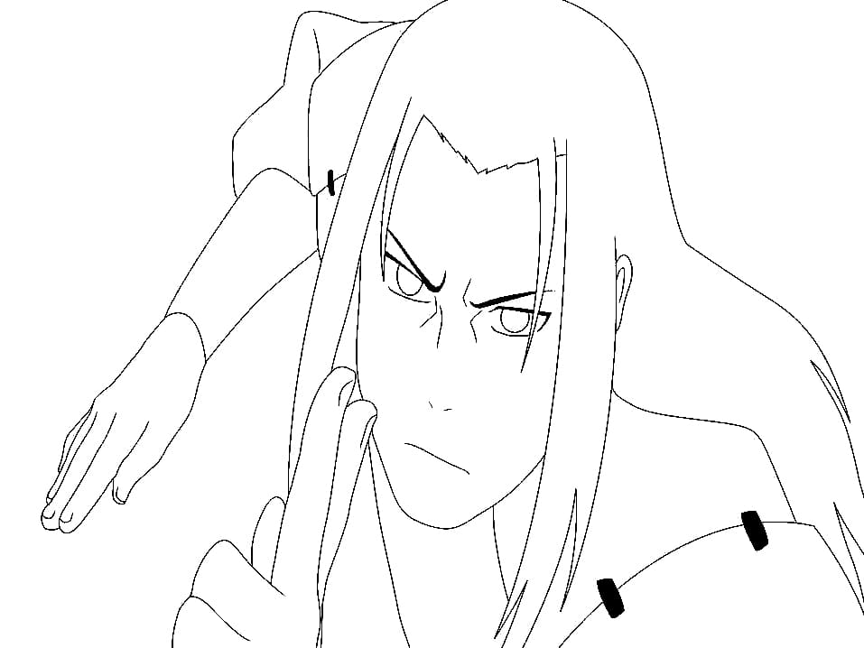 Coloriage Hashirama de Naruto