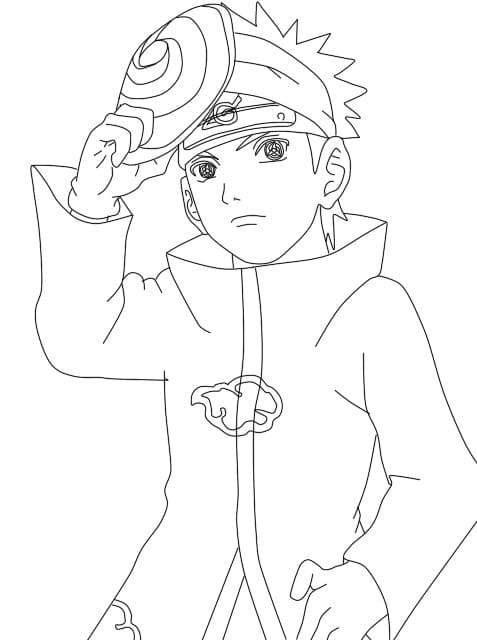 Coloriage Jeune Obito