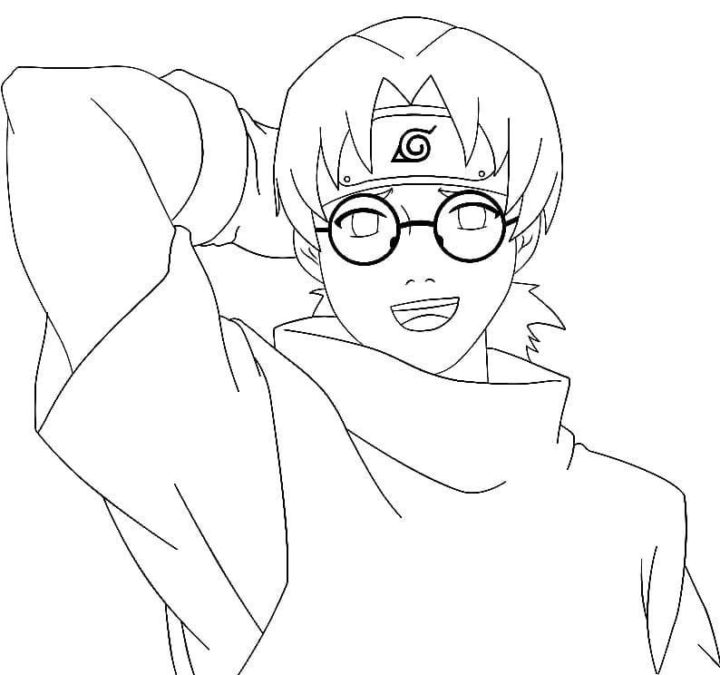 Coloriage Kabuto souriant