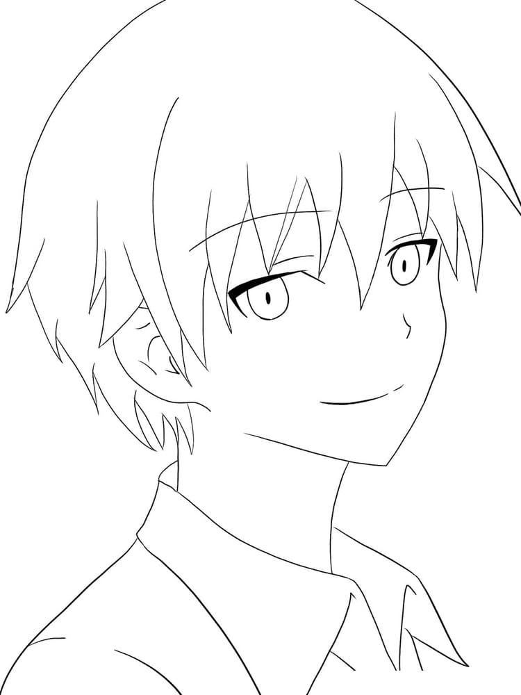 Coloriage Karma Akabane heureux