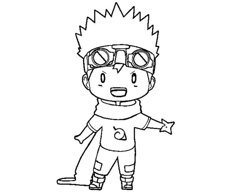 Coloriage Kawaii Konohamaru